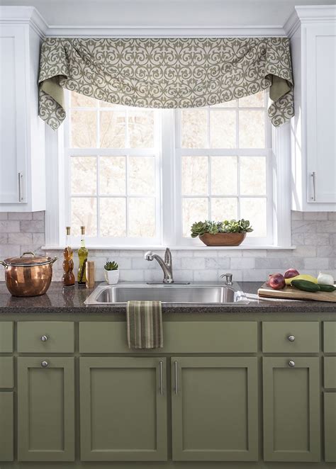 Evangelina Ivory and Silver Lace Trim Long Swag Window Treatment. . Kitchen valances for windows